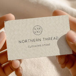 Modern Beige Textured Visitekaartje