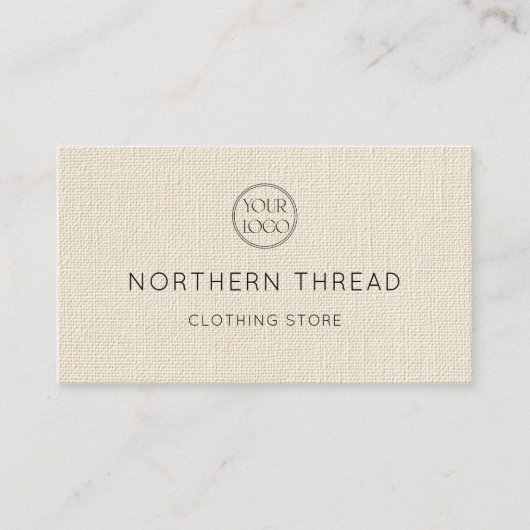 Modern Beige Textured Visitekaartje (Voorkant)
