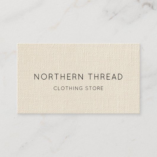 Modern Beige Textured Visitekaartje (Voorkant)