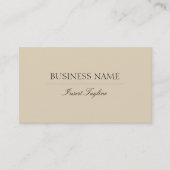 Modern Beige Visitekaartje (Voorkant)