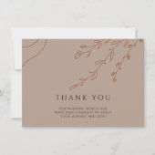 Modern Beige Weddenschap Hartelijk dank. Kaart (Voorkant)
