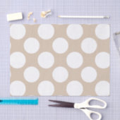 Modern Beige White Polka Dots Pattern Tissuepapier (Craft)