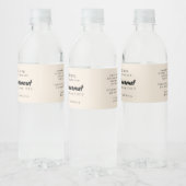 Modern beige zeep verpakking ingrediënten label waterfles etiket (Flessen)