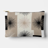 Modern beige, zwart-wit Starburst minimalistisch Etui (Voorkant)