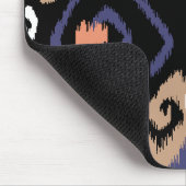 Modern beige zwarte ikat tribaal muismat (Hoek)