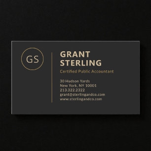 Modern belastingaangifte CPA Black Gold Visitekaartje