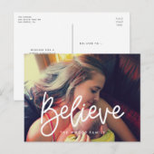 Modern Believe Vakantie foto Briefkaart (Voorkant / Achterkant)