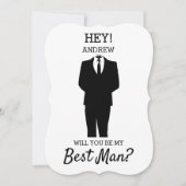 Modern, ben je mijn beste man? Bruiloft Kaart (Voorkant)