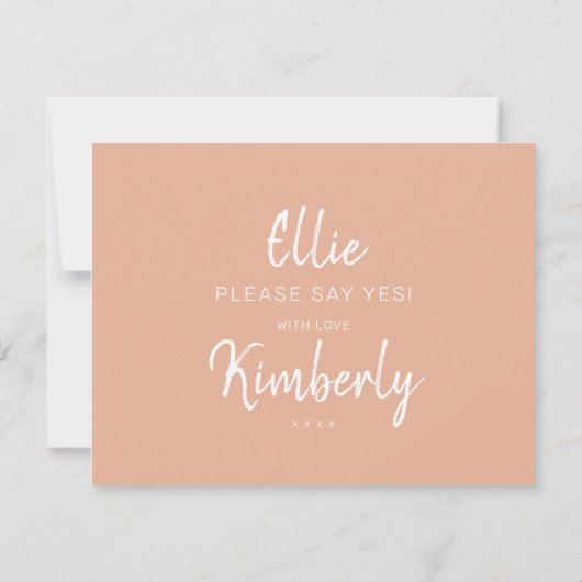 Modern, ben je mijn Bridesmaid? | Fotocollage (Achterkant)