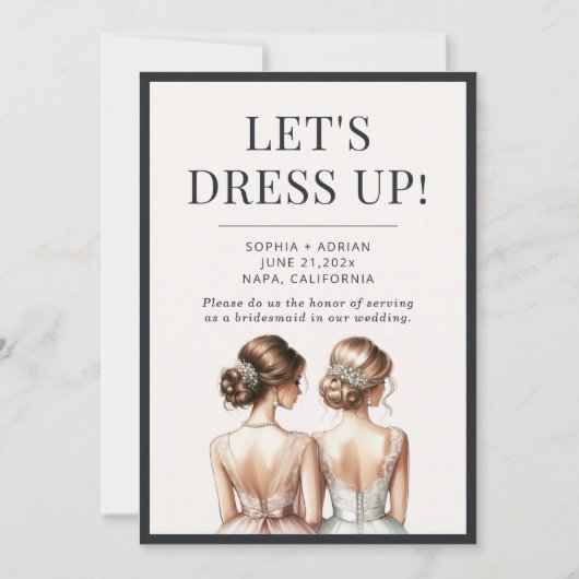 Modern... ben je mijn Bridesmaid Kaart. Kaart (Voorkant)