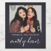 Modern, ben je mijn vriend van eervolle foto? wijn etiket (Enkel label)