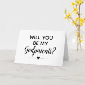 Modern... ben jij mijn godoudervoorstel? kaart (Gele Bloem)