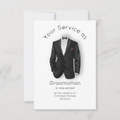 Modern, ben jij mijn Groomsman Tuxedo Kaart (Voorkant)