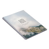 Modern Berg Avontuur Monogram (voor mannen) Notitieboek (Rechterzijde)