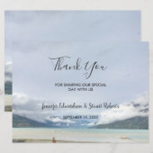 Modern berg zomer strand Dank u kaart (Voorkant / Achterkant)