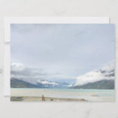 Modern berg zomer strand Dank u kaart (Achterkant)