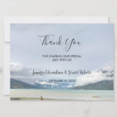 Modern berg zomer strand Dank u kaart (Voorkant)