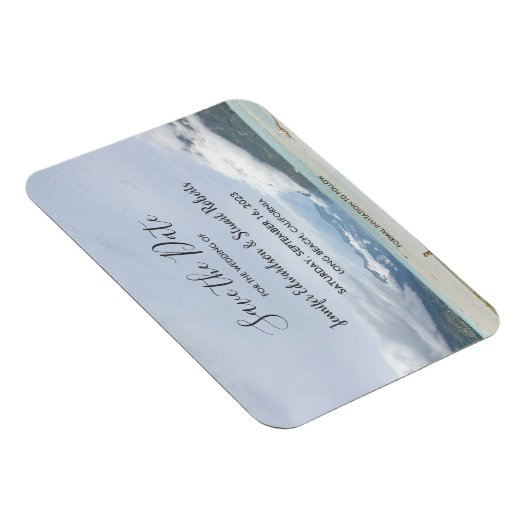 Modern berg zomer strand Save the Date Magneet (Rechterzijde)