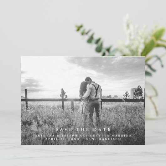 Modern bericht | De datumfoto opslaan Save The Date (Staand voorkant)