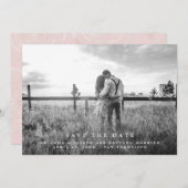 Modern bericht | De datumfoto opslaan Save The Date (Voorkant / Achterkant)