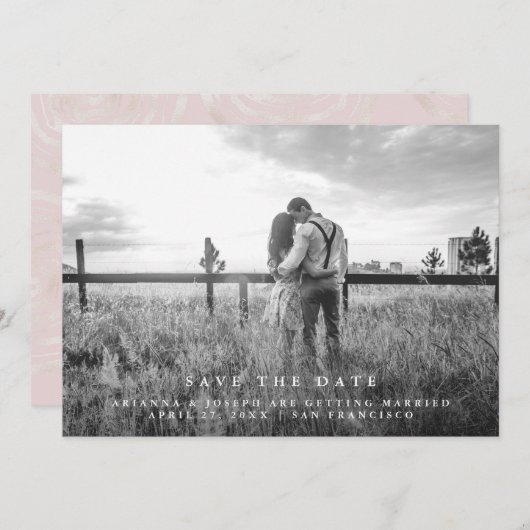 Modern bericht | De datumfoto opslaan Save The Date (Voorkant / Achterkant)