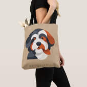 Modern Bernedoodle Mom Tote Bag - Geometric Tri-Co (Dichtbij)