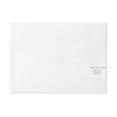 Modern Berry Blue Irises Floral Wedding Invitation Adreslabel Wikkel (Achterkant)