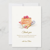 Modern Berry Pancake Egg Whisk Brunch Baby shower Bedankkaart (Voorkant)