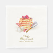 Modern Berry Pancake Egg Whisk Brunch Baby shower Servet (Voorkant)