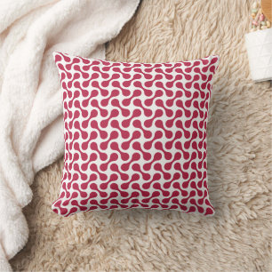 Modern berry Red Geometric Pattern Kussen