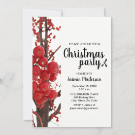 Modern, Berry, Red, kerstfeest Kaart