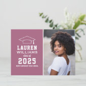 Modern Berry roze fotograaf Kaart (Staand voorkant)