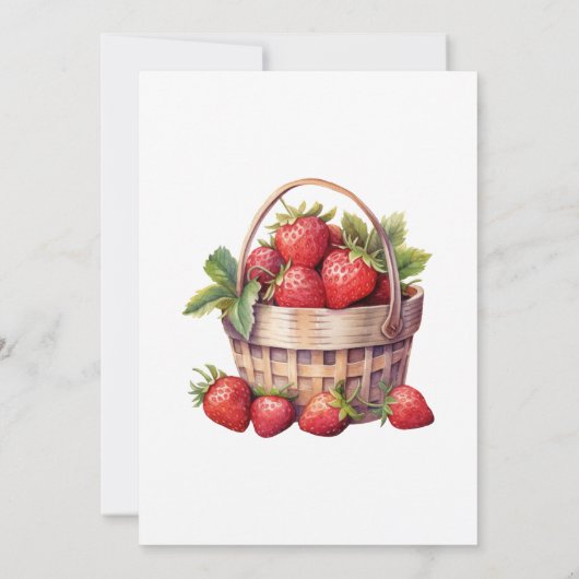 Modern Berry Sweet Baby shower Aardbeien Kaart (Achterkant)