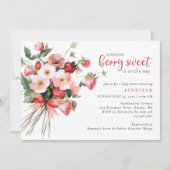 Modern Berry Sweet Strawberry Baby shower Kaart (Voorkant)