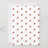 Modern Berry Sweet Strawberry Baby shower Kaart (Achterkant)