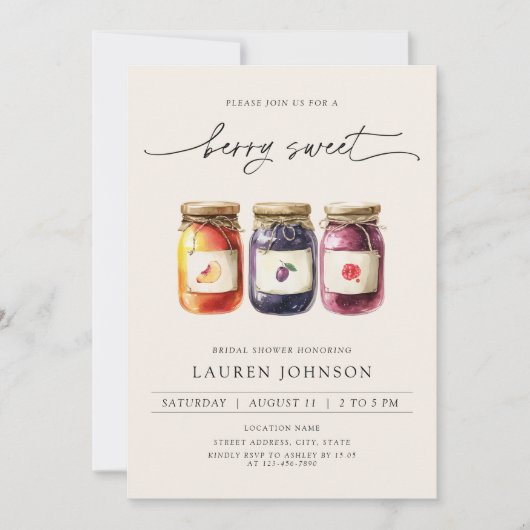 Modern Berry Sweet Summer Fruits Vrijgezellenfeest Kaart (Voorkant)