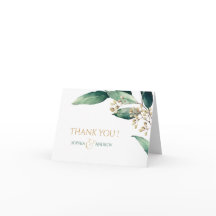 Modern beschilderd botanisch groen rustiek dank u