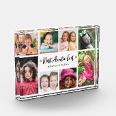 Modern Best Auntie Ever 8 Picture Collage Keepsake Fotoblokken (Links)