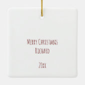 Modern Best Cat Dad Ever Photo Christmas Keramisch Ornament (Achterkant)