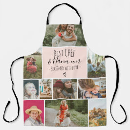 Modern Best chef-kok- en oma-fotocollage raster Schort