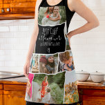 Modern Best chef oma foto collage grid zwart Schort<br><div class="desc">Modern Best chef en Nana ooit,  gekruid met liefde met 11 foto collage grid,  de zwarte kleur en het hart zijn volledig bewerkbaar. Ideaal geschenk voor oma of iedereen die van koken houdt.</div>