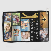 Modern BEST DAD BY A LONG SHOT 9 Fotocollage Golfhanddoek (Horizontaal)
