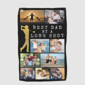 Modern BEST DAD BY A LONG SHOT 9 Fotocollage Golfhanddoek (Voorkant)