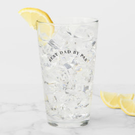Modern Best Dad By Par Custom Photo Print Glas