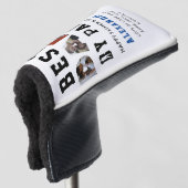 Modern Best Dad by Par Photo Happy Vaderdag Golfheadcover (3/4 voorkant)