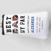 Modern Best Dad by Par Photo Happy Vaderdag Golfheadcover (Voorkant)