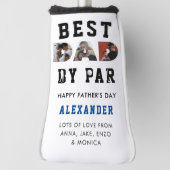 Modern Best Dad by Par Photo Happy Vaderdag Golfheadcover (Draai 90)