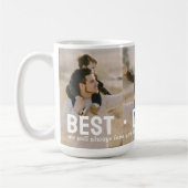Modern Best Dad Ever 3 Fotocollage Gepersonaliseer Koffiemok (Links)