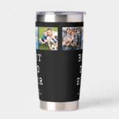 Modern BEST DAD EVER 3 Photos Geïsoleerde Drinkbeker (Links)