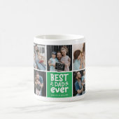 Modern 'Best Dad Ever' 9 Foto Keepsake Koffiemok (Center)